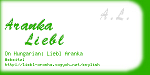 aranka liebl business card